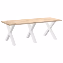cm (80 mm)/ 3 pcs) vidaXL Dining Table Legs X-Shaped Desk Legs Kitchen Metal Furniture Legs Steel - white, 90 x (72-73 - Additional view 7