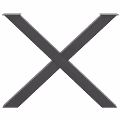 cm (80 mm)/ 3 pcs) vidaXL Dining Table Legs X-Shaped Desk Legs Kitchen Metal Furniture Legs Steel - anthracite, 90 x (72-73 - Additional view 4