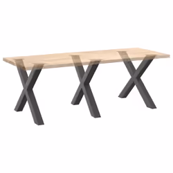 cm (80 mm)/ 3 pcs) vidaXL Dining Table Legs X-Shaped Desk Legs Kitchen Metal Furniture Legs Steel - anthracite, 90 x (72-73 - Additional view 7