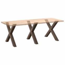 cm (80 mm)/ 3 pcs) vidaXL Dining Table Legs X-Shaped Desk Legs Kitchen Metal Furniture Legs Steel - natural, 90 x (72-73 - Additional view 7