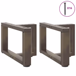 cm) vidaXL Dining Table Legs T-ShapedÂ Desk Legs Metal Furniture Legs 2 pcs Steel - 50 x 25 x (30-31