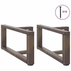 cm) vidaXL Dining Table Legs T-ShapedÂ Desk Legs Metal Furniture Legs 2 pcs Steel - 60 x 25 x (30-31