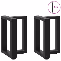cm) vidaXL Dining Table Legs T-ShapedÃÂ Desk Legs Metal Furniture Legs 2 pcs Steel - black, 38 x 25 x (42-43