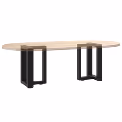 cm) vidaXL Dining Table Legs T-ShapedÃÂ Desk Legs Metal Furniture Legs 2 pcs Steel - black, 38 x 25 x (42-43 - Additional view 7