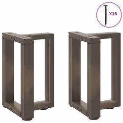 cm) vidaXL Dining Table Legs T-ShapedÂ Desk Legs Metal Furniture Legs 2 pcs Steel - 38 x 25 x (42-43 - Additional view 2