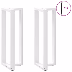 cm) vidaXL Dining Table Legs T-ShapedÃÂ Desk Legs Metal Furniture Legs 2 pcs Steel - white, 50 x 35 x (110-111