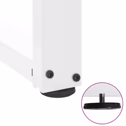 cm) vidaXL Dining Table Legs T-ShapedÃÂ Desk Legs Metal Furniture Legs 2 pcs Steel - white, 50 x 35 x (110-111 - Additional view 8