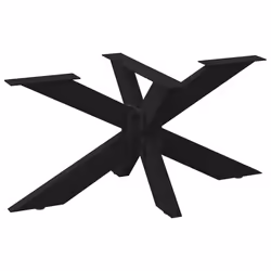 cm) vidaXL Dining Table Legs Spider Shape Desk Legs Furniture Legs 2 pcs Steel - black, 98 x 58 x (42-43