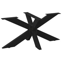 cm) vidaXL Dining Table Legs Spider Shape Desk Legs Furniture Legs 2 pcs Steel - black, 98 x 58 x (42-43