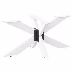 cm) vidaXL Dining Table Legs Spider Shape Desk Legs Furniture Legs 2 pcs Steel - white, 98 x 58 x (42-43
