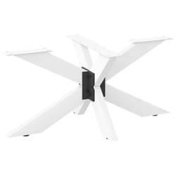 cm) vidaXL Dining Table Legs Spider Shape Desk Legs Furniture Legs 2 pcs Steel - white, 98 x 58 x (42-43