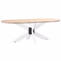 cm) vidaXL Dining Table Legs Spider Shape Desk Legs Furniture Legs 2 pcs Steel - white, 98 x 58 x (42-43 - Additional view 5