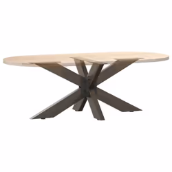 cm) vidaXL Dining Table Legs Spider Shape Desk Legs Furniture Legs 2 pcs Steel - natural, 98 x 58 x (42-43 - Additional view 5