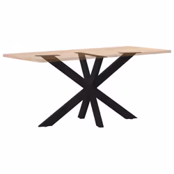 cm) vidaXL Dining Table Legs Spider Shape Desk Legs Furniture Legs 2 pcs Steel - black, 120 x 68 x (72-73