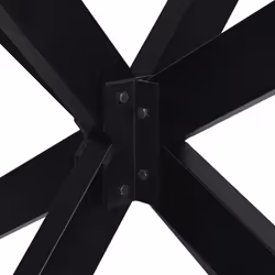 cm) vidaXL Dining Table Legs Spider Shape Desk Legs Furniture Legs 2 pcs Steel - black, 120 x 68 x (72-73 - Additional view 5