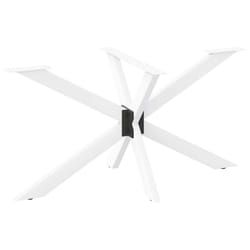 cm) vidaXL Dining Table Legs Spider Shape Desk Legs Furniture Legs 2 pcs Steel - white, 120 x 68 x (72-73