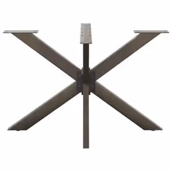 cm) vidaXL Dining Table Legs Spider Shape Desk Legs Furniture Legs 2 pcs Steel - natural, 120 x 68 x (72-73 - Additional view 2