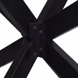 cm) vidaXL Dining Table Legs Spider Shape Desk Legs Furniture Legs 2 pcs Steel - black, 150 x 78 x (72-73 - Additional view 4