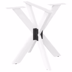 cm) vidaXL Dining Table Legs Spider Shape Desk Legs Furniture Legs 2 pcs Steel - white, 85 x 85 x (72-73