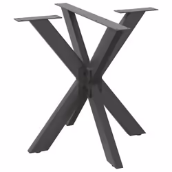 cm) vidaXL Dining Table Legs Spider Shape Desk Legs Furniture Legs 2 pcs Steel - anthracite, 85 x 85 x (72-73