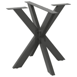 cm) vidaXL Dining Table Legs Spider Shape Desk Legs Furniture Legs 2 pcs Steel - anthracite, 85 x 85 x (72-73