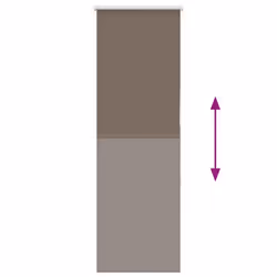 vidaXL Roller Blind Blackout Coffee 65x130 cm Fabric Width 60.7 cm Polyester - 40 x 150 cm - Additional view 4