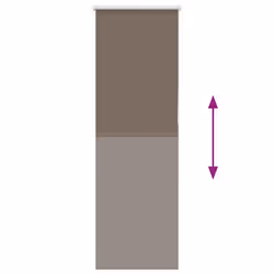 vidaXL Roller Blind Blackout Coffee 65x130 cm Fabric Width 60.7 cm Polyester - 50 x 150 cm - Additional view 4