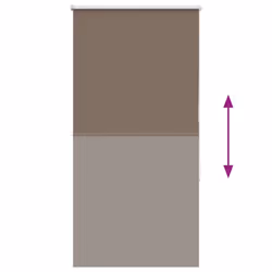 vidaXL Roller Blind Blackout Coffee 65x130 cm Fabric Width 60.7 cm Polyester - 70 x 150 cm - Additional view 4