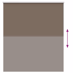 vidaXL Roller Blind Blackout Coffee 65x130 cm Fabric Width 60.7 cm Polyester - 130 x 150 cm - Additional view 4