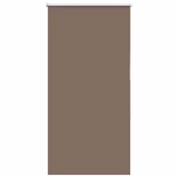 vidaXL Roller Blind Blackout Coffee 65x130 cm Fabric Width 60.7 cm Polyester - 70 x 175 cm