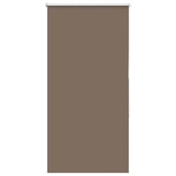 vidaXL Roller Blind Blackout Coffee 65x130 cm Fabric Width 60.7 cm Polyester - 70 x 175 cm