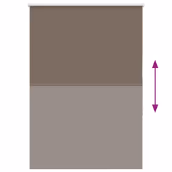 vidaXL Roller Blind Blackout Coffee 65x130 cm Fabric Width 60.7 cm Polyester - 110 x 175 cm - Additional view 4