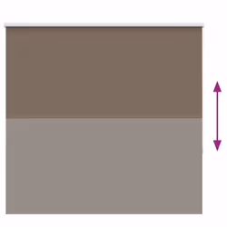 vidaXL Roller Blind Blackout Coffee 65x130 cm Fabric Width 60.7 cm Polyester - 165 x 175 cm - Additional view 4