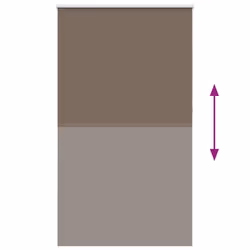 vidaXL Roller Blind Blackout Coffee 65x130 cm Fabric Width 60.7 cm Polyester - 135 x 230 cm - Additional view 4