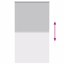 vidaXL Roller Blind Blackout Light Grey 135x230cm Fabric Width 131.6cm Polyester - Additional view 8