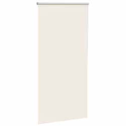 vidaXL Roller Blind Blackout Off White 75x230 cm Fabric Width 70.7 cm Polyester - off white, 70 x 150 cm