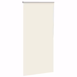 vidaXL Roller Blind Blackout Off White 75x230 cm Fabric Width 70.7 cm Polyester - off white, 75 x 150 cm