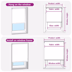 vidaXL Roller Blind Blackout Off White 115x150cm Fabric Width 110.7cm Polyester - Additional view 5