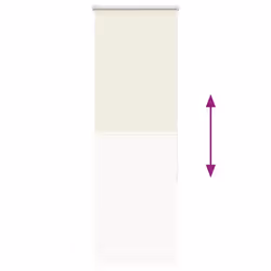 vidaXL Roller Blind Blackout Off White 45x175 cm Fabric Width 40.7 cm Polyester - off white, 50 x 175 cm - Additional view 8