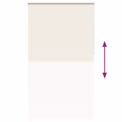 vidaXL Roller Blind Blackout Off White 120x210cm Fabric Width 116.6cm Polyester - Additional view 8