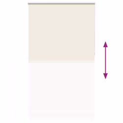 vidaXL Roller Blind Blackout Off White 130x210cm Fabric Width 126.6cm Polyester - Additional view 8