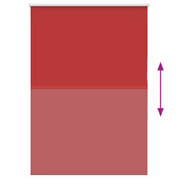 vidaXL Roller Blind Blackout Red 110x130 cm Fabric Width 105.7 cm Polyester - Additional view 4