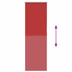 vidaXL Roller Blind Blackout Off White 45x175 cm Fabric Width 40.7 cm Polyester - red, 40 x 150 cm - Additional view 4