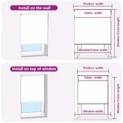 vidaXL Roller Blind Blackout Red 135x150 cm Fabric Width 131.6 cm Polyester - Additional view 5