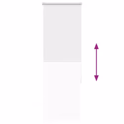 vidaXL Roller Blind Blackout Off White 45x175 cm Fabric Width 40.7 cm Polyester - white, 50 x 130 cm - Additional view 8