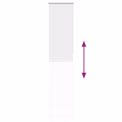 vidaXL Roller Blind Blackout Off White 75x230 cm Fabric Width 70.7 cm Polyester - white, 40 x 230 cm - Additional view 8