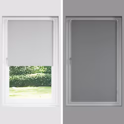vidaXL Roller Blind Blackout Off White 45x175 cm Fabric Width 40.7 cm Polyester - white, 60 x 230 cm - Additional view 7