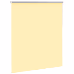 vidaXL Roller Blind Blackout Yellow 140x130 cm Fabric Width 136.6 cm Polyester