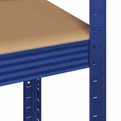 vidaXL 5-Layer Storage Shelves 3 pcs Blue Steel&Engineered Wood - Additional view 7