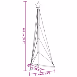 vidaXL LED Christmas Tree 363 LEDs Warm White 182 cm waterfall Xmas tree light